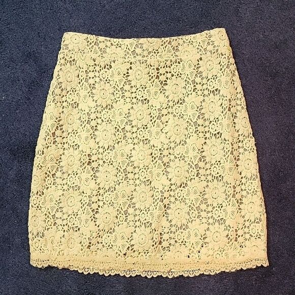 Kimchi Blue cream lace mini skirt sz 0 - Picture 1 of 7